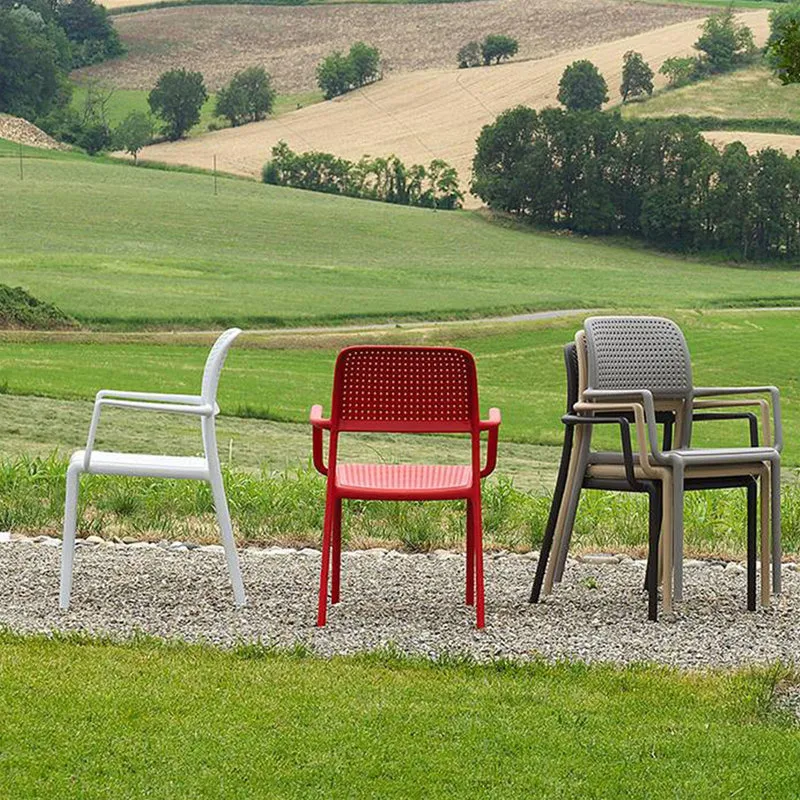 Sedia "Bora Bistrot" in polipropilene fiber-glass per giardino, bar e ristorante "Made in Italy"