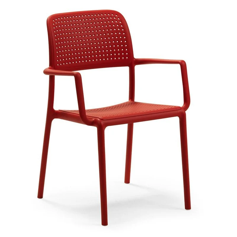 Poltrona "Bora" in fiber-glass per giardino, bar e ristorante "Made in Italy"