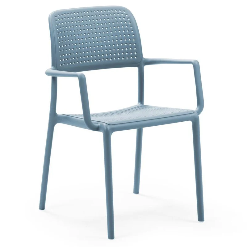 Poltrona "Bora" in fiber-glass per giardino, bar e ristorante "Made in Italy"