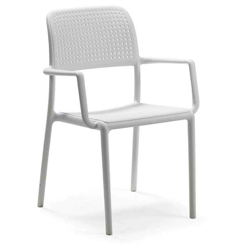 Poltrona "Bora" in fiber-glass per giardino, bar e ristorante "Made in Italy"