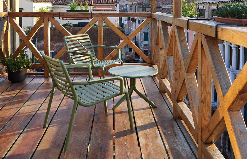 Sedia "Doga Relax" in polipropilene fiber-glass per giardino, bar e ristorante "Made in Italy"