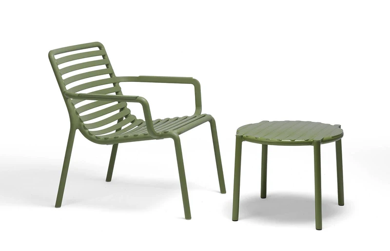 Sedia "Doga Relax" in polipropilene fiber-glass per giardino, bar e ristorante "Made in Italy"