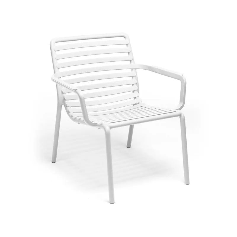 Sedia "Doga Relax" in polipropilene fiber-glass per giardino, bar e ristorante "Made in Italy"