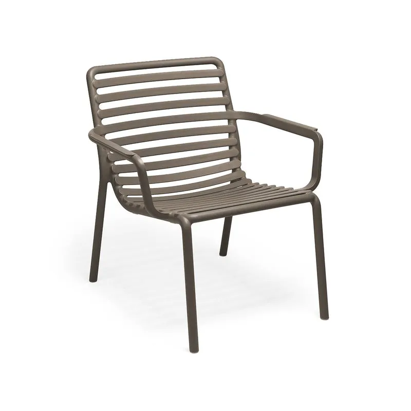 Sedia "Doga Relax" in polipropilene fiber-glass per giardino, bar e ristorante "Made in Italy"