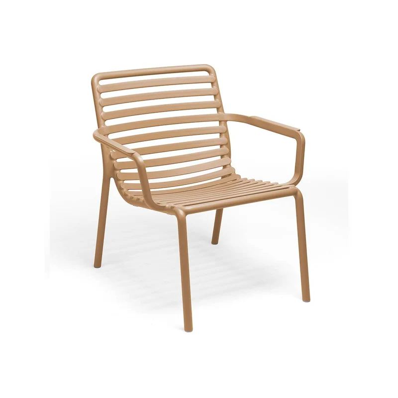 Sedia "Doga Relax" in polipropilene fiber-glass per giardino, bar e ristorante "Made in Italy"