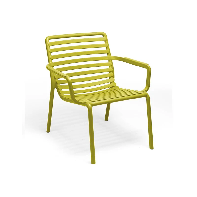 Sedia "Doga Relax" in polipropilene fiber-glass per giardino, bar e ristorante "Made in Italy"