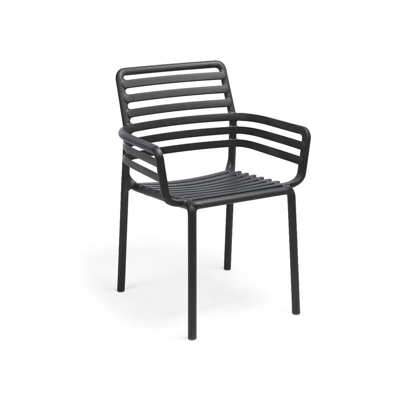Sedia "Doga Armchair" in polipropilene fiber-glass per giardino, bar e ristorante "Made in Italy"