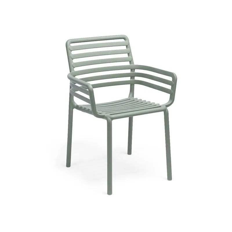 Sedia "Doga Armchair" in polipropilene fiber-glass per giardino, bar e ristorante "Made in Italy"