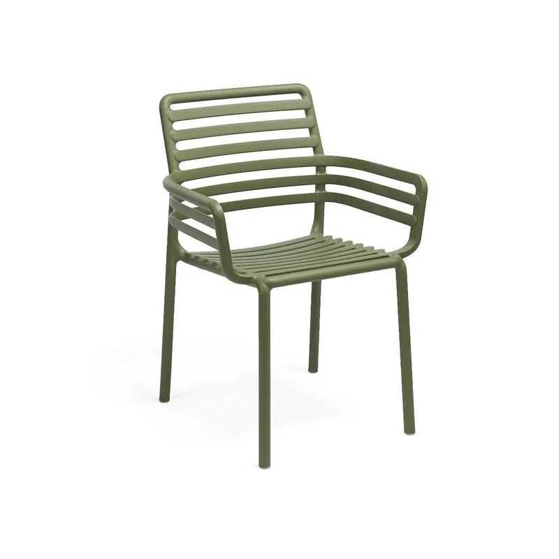 Sedia "Doga Armchair" in polipropilene fiber-glass per giardino, bar e ristorante "Made in Italy"