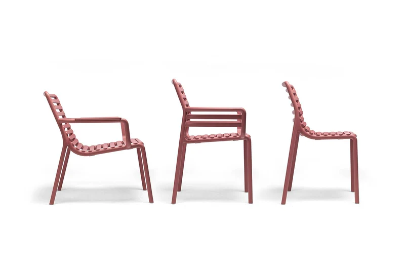 Sedia "Doga Armchair" in polipropilene fiber-glass per giardino, bar e ristorante "Made in Italy"