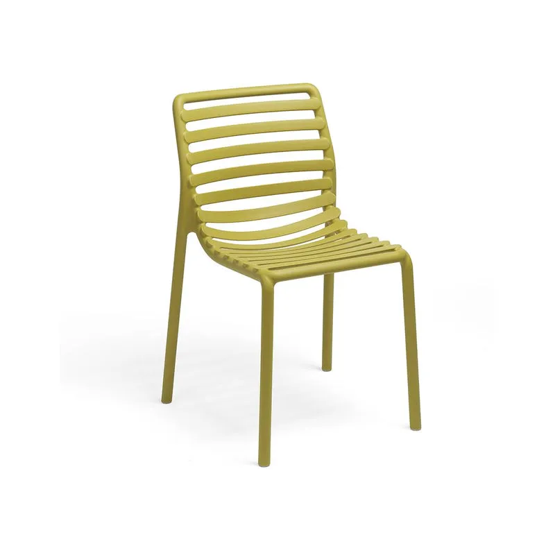 Sedia "Doga Bistrot" in polipropilene fiber-glass per giardino, bar e ristorante "Made in Italy"
