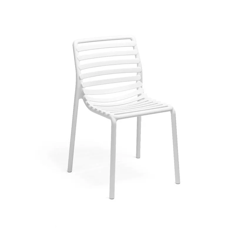 Sedia "Doga Bistrot" in polipropilene fiber-glass per giardino, bar e ristorante "Made in Italy"