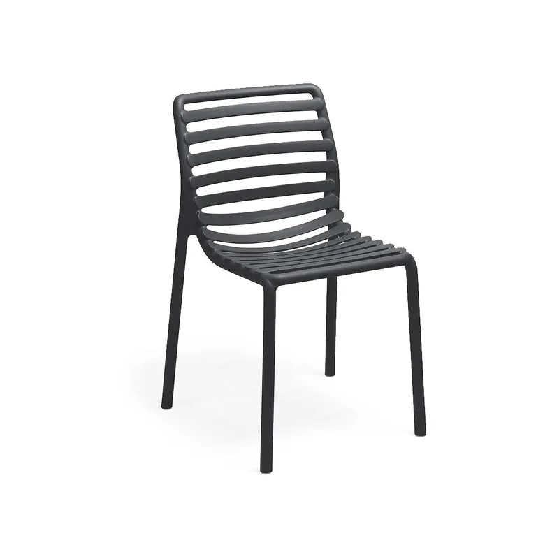 Sedia "Doga Bistrot" in polipropilene fiber-glass per giardino, bar e ristorante "Made in Italy"