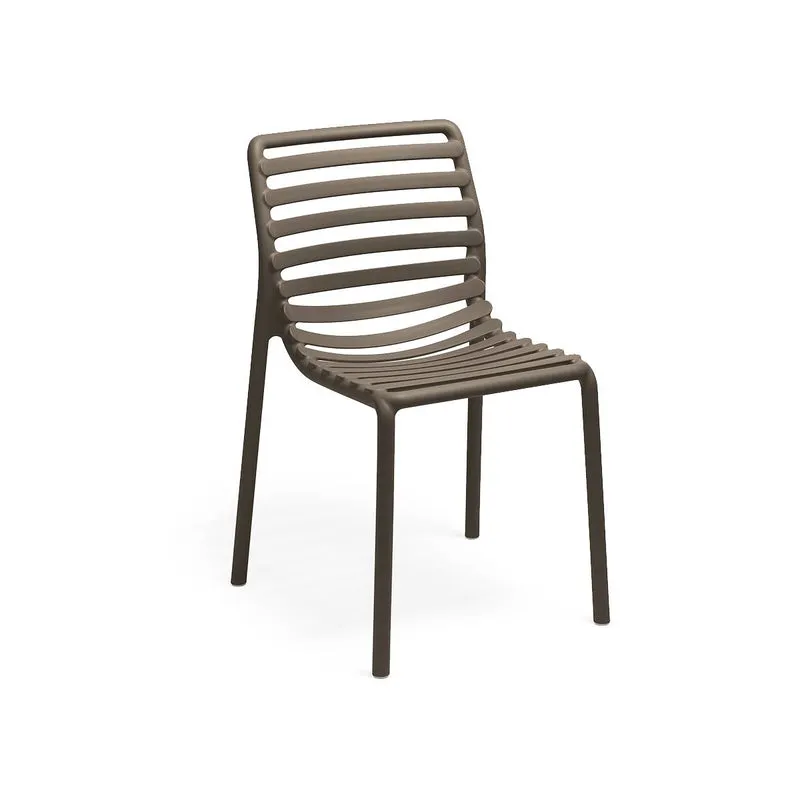 Sedia "Doga Bistrot" in polipropilene fiber-glass per giardino, bar e ristorante "Made in Italy"