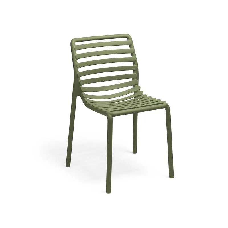Sedia "Doga Bistrot" in polipropilene fiber-glass per giardino, bar e ristorante "Made in Italy"
