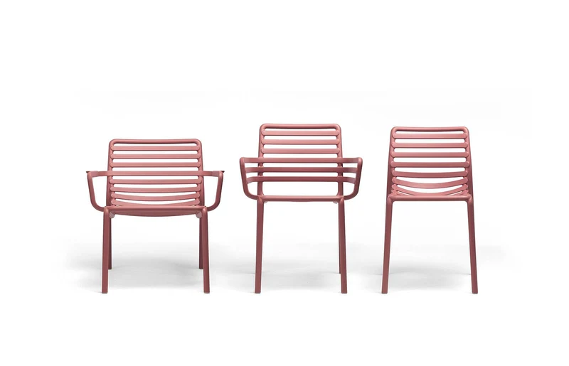 Sedia "Doga Bistrot" in polipropilene fiber-glass per giardino, bar e ristorante "Made in Italy"
