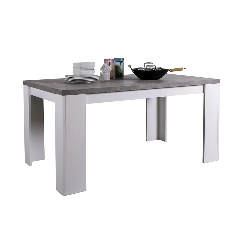 Tavolo moderno in legno "Adora" per interno arredamento 160 x 90 cm "Made in Italy"
