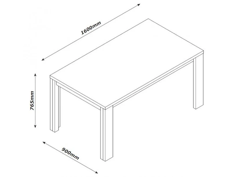 Tavolo moderno in legno "Adora" per interno arredamento 160 x 90 cm "Made in Italy"