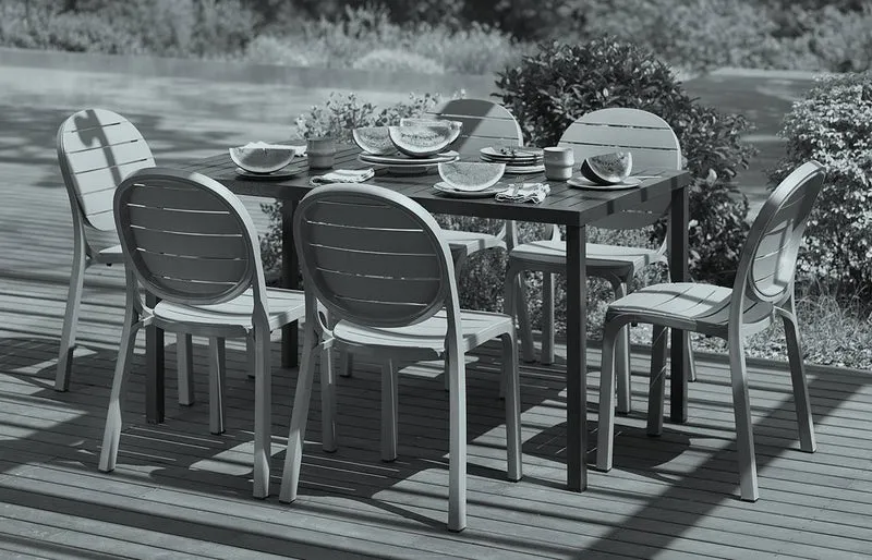 Tavolo rettangolare "Nardi Cube" in durel-top per giardino e veranda "Made in Italy"
