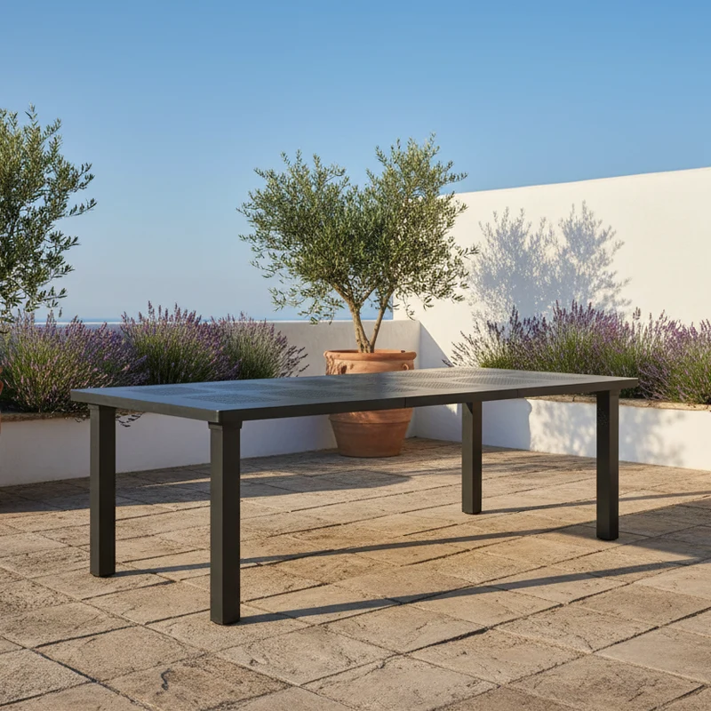 Tavolo allungabile "Nardi Levante" piano in DurelTOP per giardino e veranda "Made in Italy"