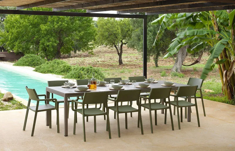 Tavolo allungabile "Nardi Rio Alu" piano telescopico in alluminio per giardino e veranda