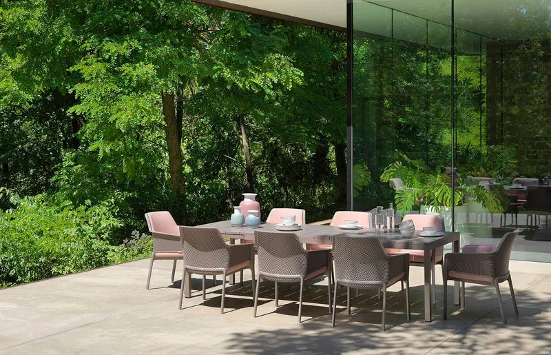 Tavolo allungabile "Nardi Rio Alu" piano telescopico in alluminio per giardino e veranda