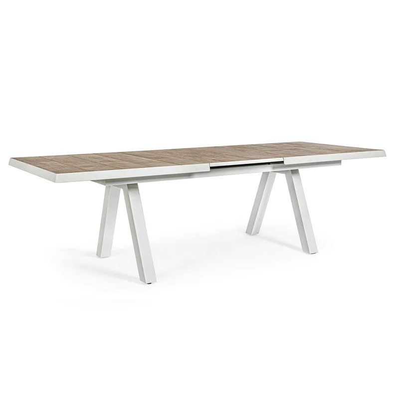 Tavolo allungabile "Cayman" in alluminio e Gres porcellanato per esterno 205\265 x 105 cm
