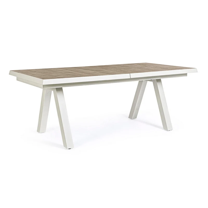 Tavolo allungabile "Cayman" in alluminio e Gres porcellanato per esterno 205\265 x 105 cm