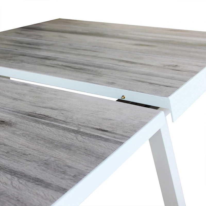Tavolo allungabile "Cayman" in alluminio e Gres porcellanato per esterno 205\265 x 105 cm