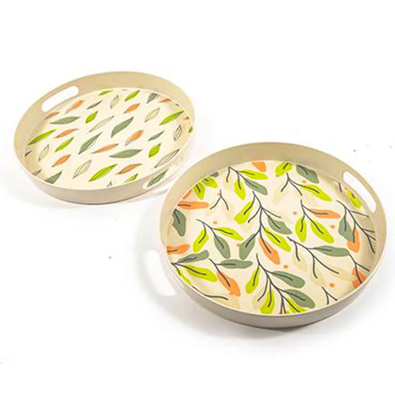 Vassoio con manici in fibra di Bamboo da cucina ''SAVE THE PLANET''.
