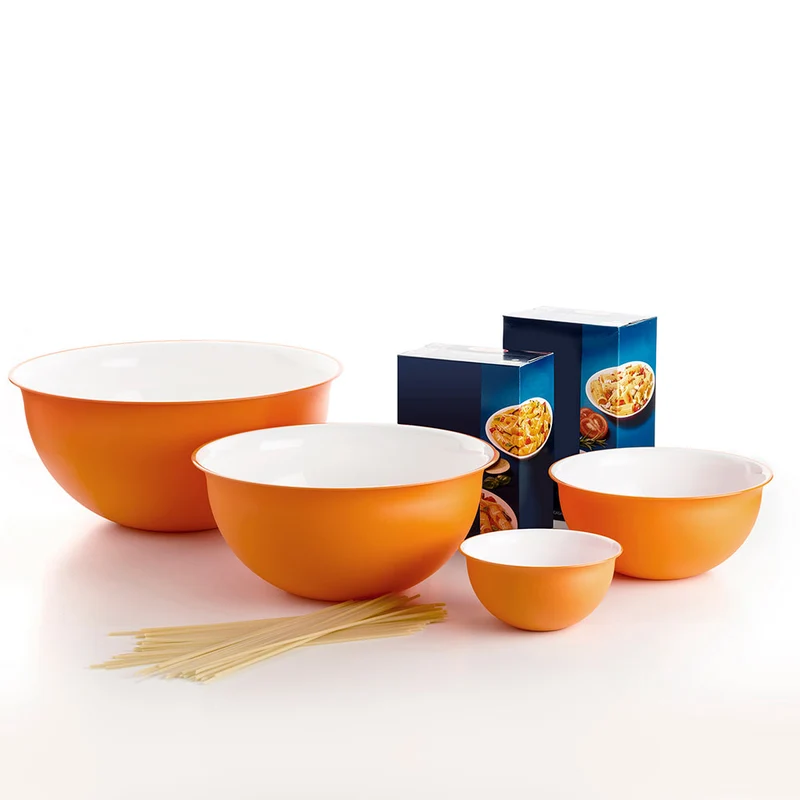 Set 4 Ciotola con tappi scodella da cucina moderna in tinta unita da 0.5 lt