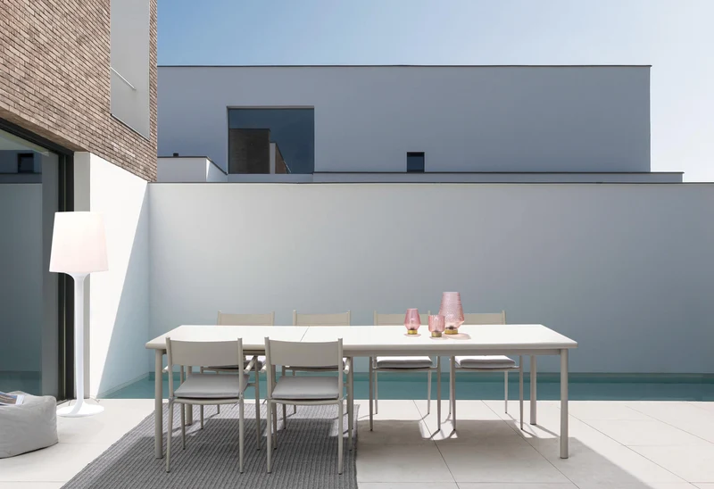 Tavolo allungabile "Kendall" in alluminio verniciato da esterno per giardino e veranda 180/280 cm