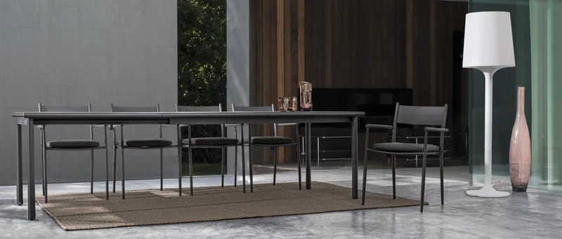 Tavolo allungabile "Kendall" in alluminio verniciato da esterno per giardino e veranda 180/280 cm