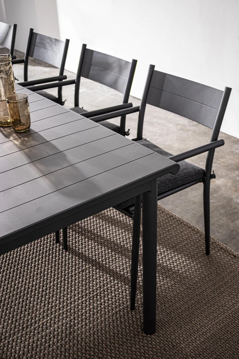 Tavolo allungabile "Kendall" in alluminio verniciato da esterno per giardino e veranda 180/280 cm