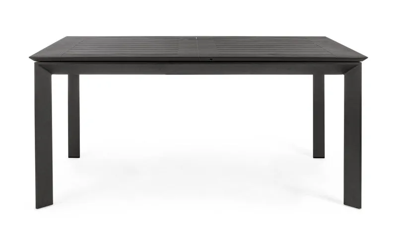 Tavolo Quadrato allungabile "Konnor" in alluminio Antracite da esterno 160x110/160 per giardino e veranda