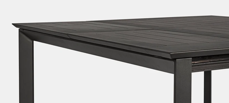 Tavolo Quadrato allungabile "Konnor" in alluminio Antracite da esterno 160x110/160 per giardino e veranda