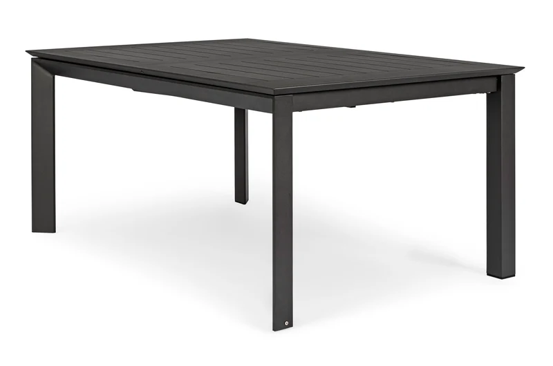 Tavolo Quadrato allungabile "Konnor" in alluminio Antracite da esterno 160x110/160 per giardino e veranda