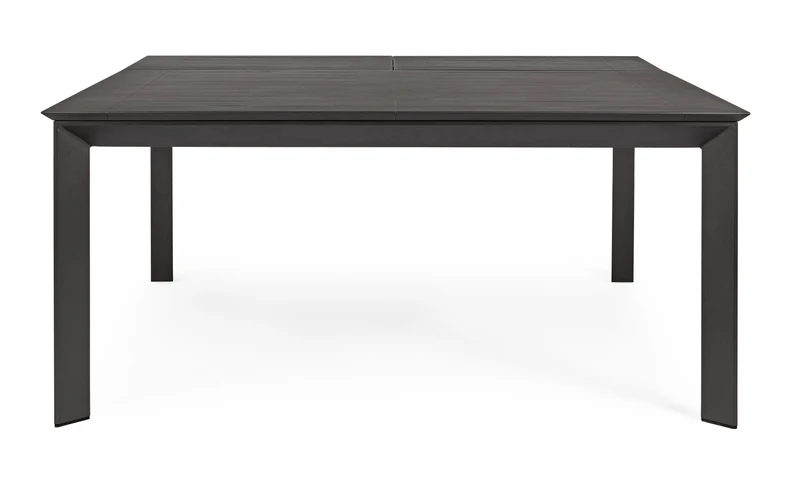 Tavolo Quadrato allungabile "Konnor" in alluminio Antracite da esterno 160x110/160 per giardino e veranda