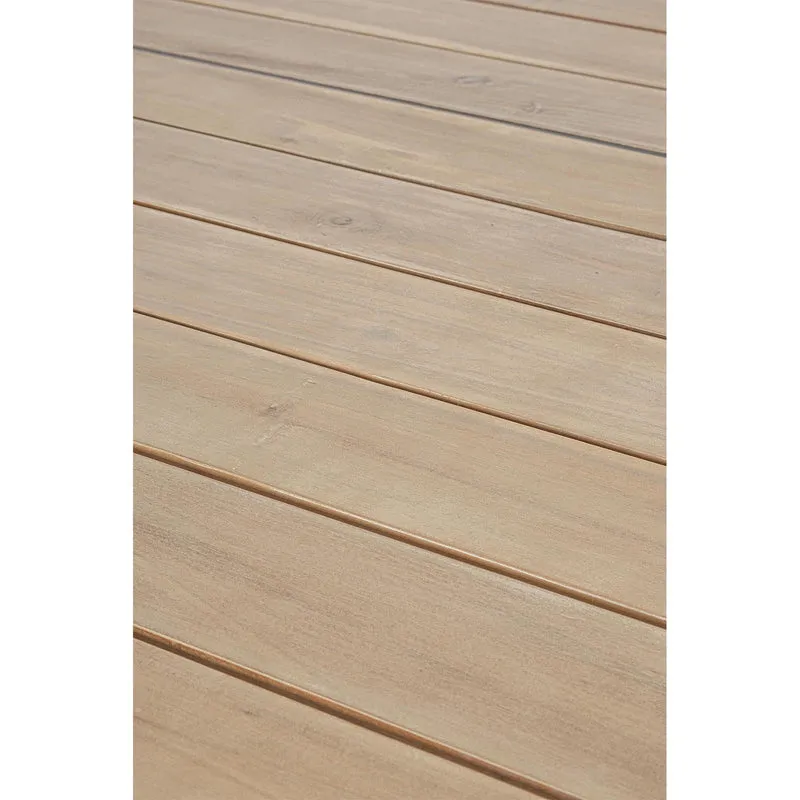 Tavolo allungabile "Al Delmar" in alluminio verniciato e legno di acacia da esterno per giardino e veranda 220/340 cm