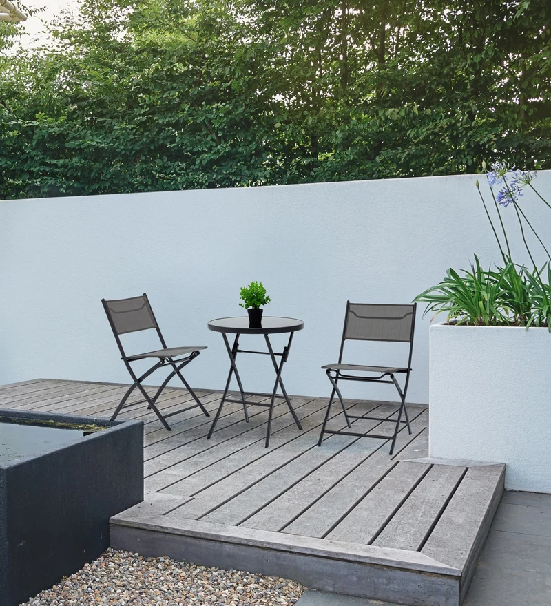 Sedie pieghevoli "Martinez" in acciaio verniciato per giardino e veranda confezione da 2 pezzi