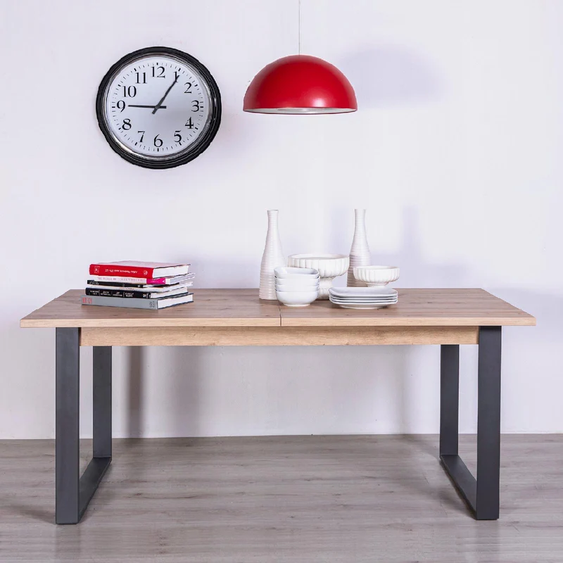 Tavolo in legno allungabile "LaFabrica" per interno arredamento cucina e soggiorno 180/240 cm