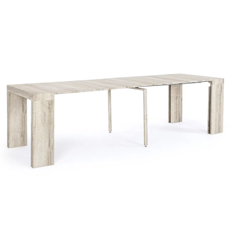 Tavolo consolle allungabile in legno "Kenya" da pranzo per interno 45\270 cm arredamento cucina e soggiorno