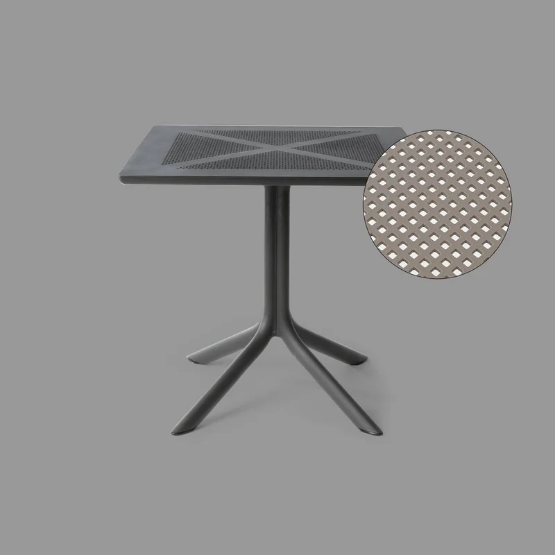 Tavolino "Clipx" qualità professionale contract da esterno per bar e ristoranti in fiberglass