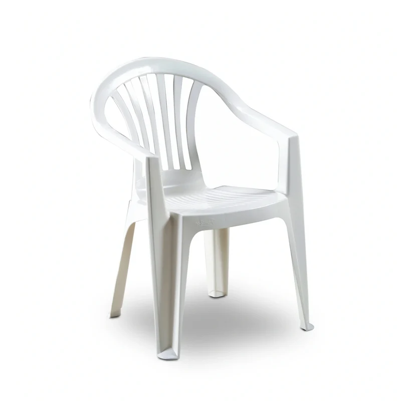Poltroncina "Ratak" monoblocco con braccioli in resina h 79 cm