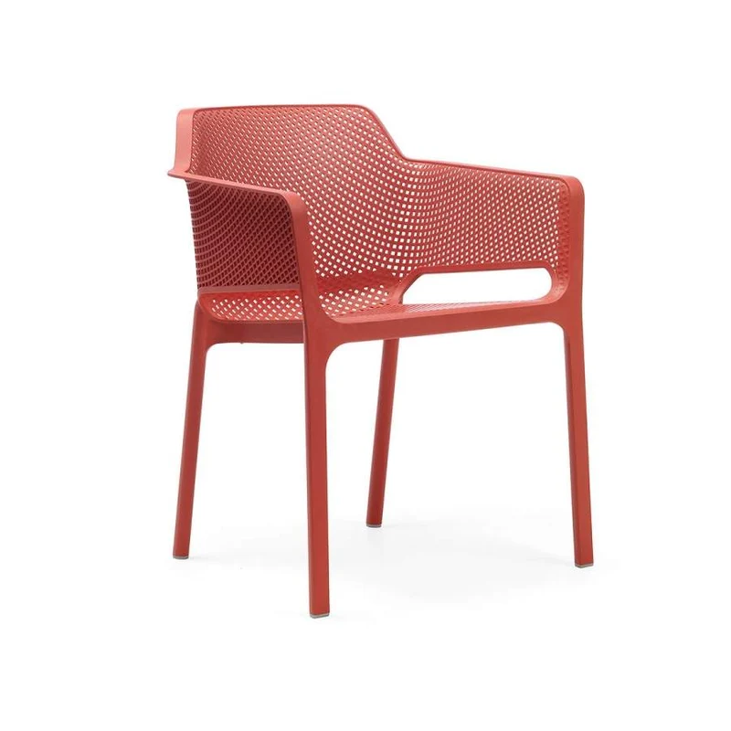 Poltrona "Net" in polipropilene fiber-glass da giardino, bar e ristorante "Made in Italy"