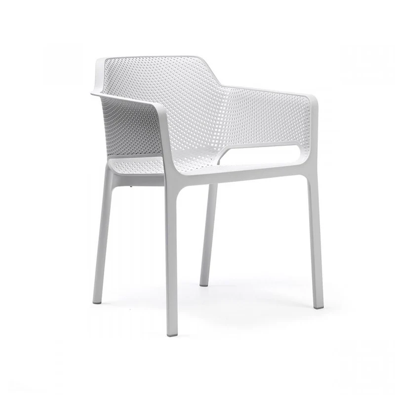 Poltrona "Net" in polipropilene fiber-glass da giardino, bar e ristorante "Made in Italy"