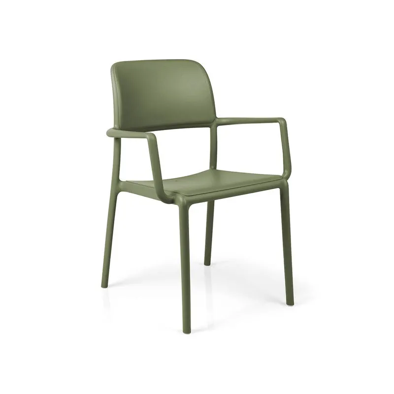 Poltrona "Riva" in fiber-glass per giardino, bar e ristorante "Made in Italy"