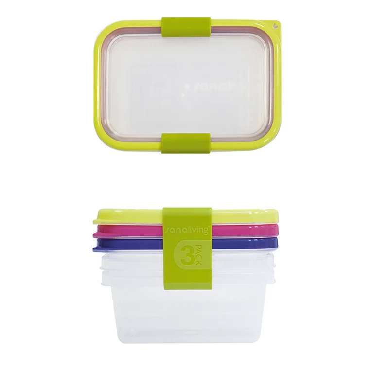 Set 3 vaschette ciotole portavivande porta cibo con coperchi per viaggio