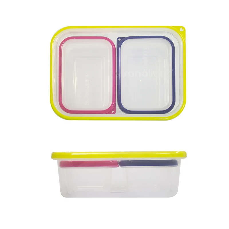 Set 3 vaschette ciotole portavivande porta cibo con coperchi per viaggio