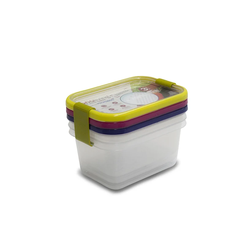 Set 3 vaschette ciotole portavivande porta cibo con coperchi per viaggio
